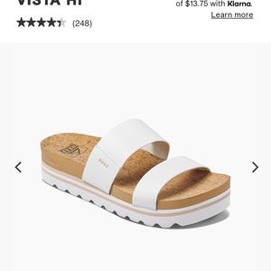 Reef platform white sandals
